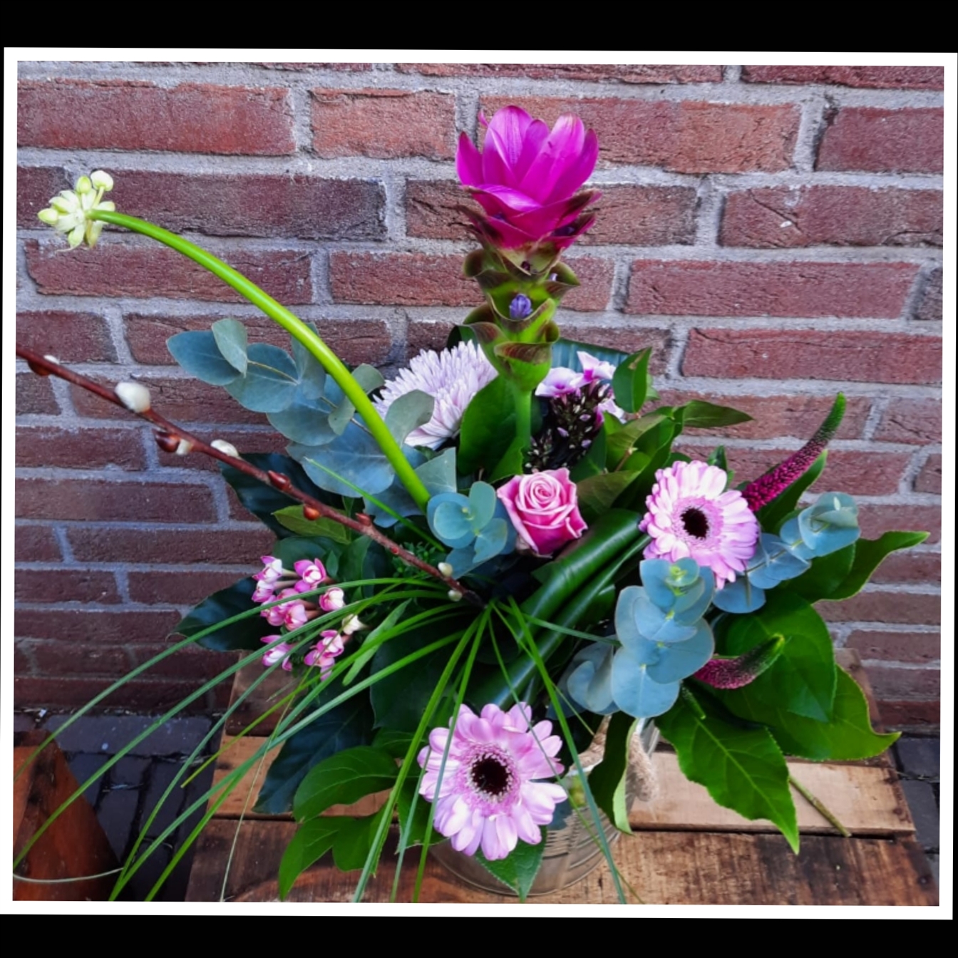 Roze boeket modern