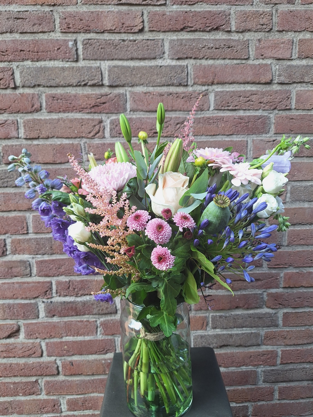 pastel boeket rond